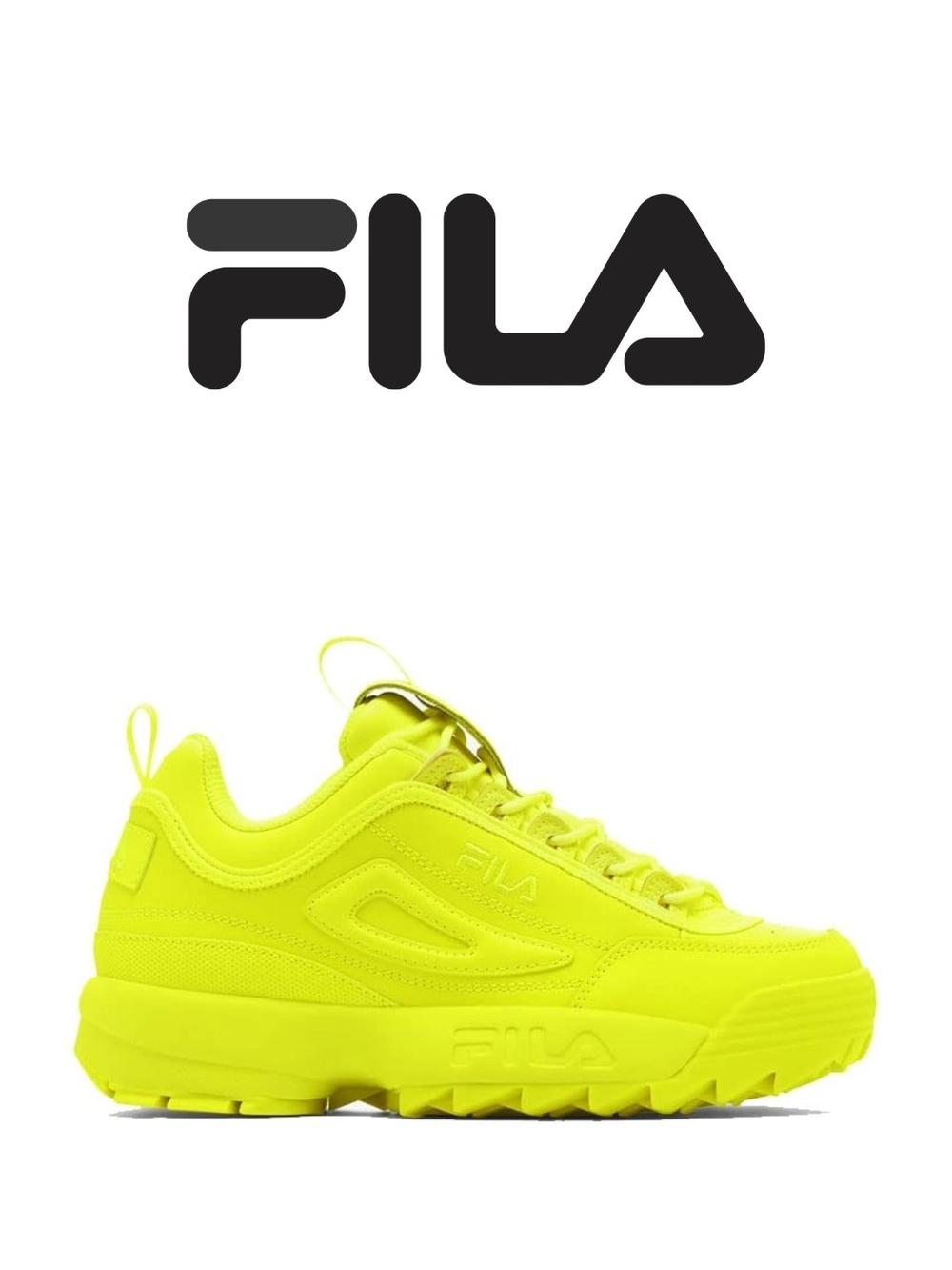 FILA Fila Disruptor II Premium - Safety Yellow - Size 5.5 B